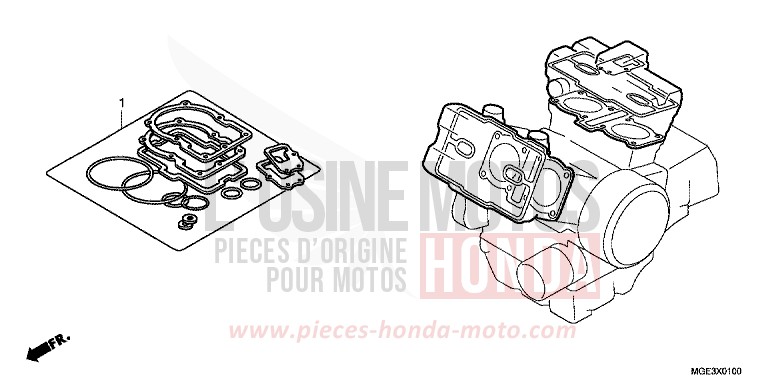 GASKET KIT A for VFR1200F Dual Clutch SEAL SILVER METALLIC (NHA14) from 2010